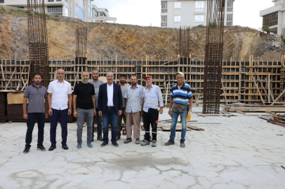 Mudanya kapalı pazar yeri inşaatında çalışmalar devam ediyor