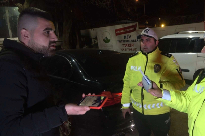 Uygulama noktasından kaçtı, yakalanınca ehliyetine el konuldu