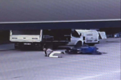 Motosiklet böyle sürüklendi