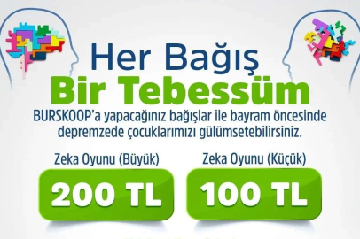 Depremzede çocuklara bayramlık bağışı