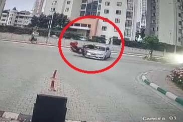 Bursa'da motosiklet sürücüsü ölümden döndü