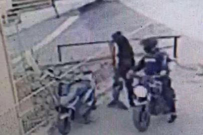 Planladılar motosikletle gelip diğer motosikleti çaldılar