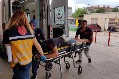 Bursa'da talihsiz olay, ahşap parçası kalçasına saplandı