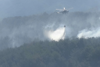 Çanakkale’deki orman yangınına havadan ve karadan müdahale devam ediyor