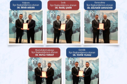 Ak Parti'nin yeni ilçe başkanları mazbatalarını aldı