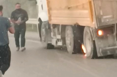 Seyir halindeki kamyonun tekerleği uçtu, facianın eşiğinden dönüldü