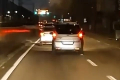 Herkesi tehlikeye attı! Kilometrelerce makas atarak ilerledi