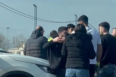 Yol verme kavgasında önce kadınlar, sonra erkekler birbirine girdi