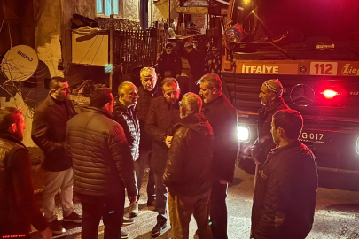 Milletvekilinin ziyareti sırasında köy evinde yangın çıktı