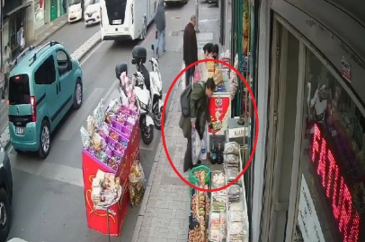 Müşteri gibi geldi, zeytin bidonunu alarak gözden kayboldu