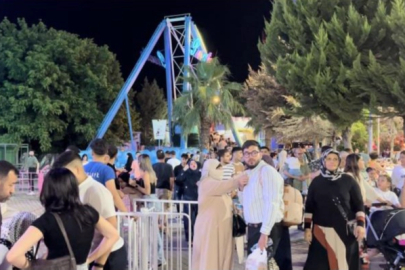 Bayramın ilk günü lunapark doldu taştı