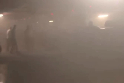 Korupark otoparkındaki araç alev alev yandı