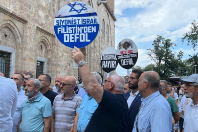 Bursa'da İsrail'e protesto