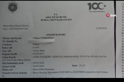 Bursa'da hayatını kaybeden 7 yaşındaki Yüsra'nın otopsi raporu çıktı