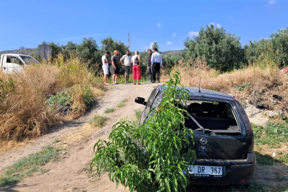 Bursa'da kontrolünü kaybeden sürücü tarlaya uçtu