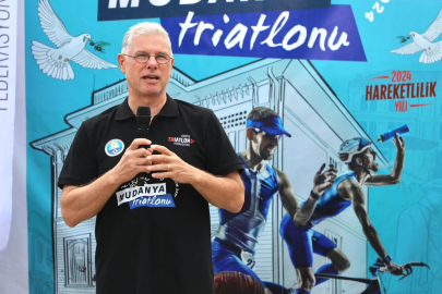 Mudanya Triatlonu'na rekor katılım