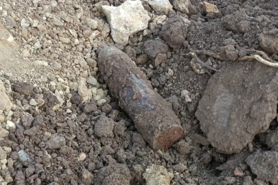 Bursa'da kazı sırasında top mermisi bulundu