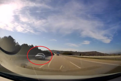 Otobanda 150 kilometre hızla tersten ölüme sürdü