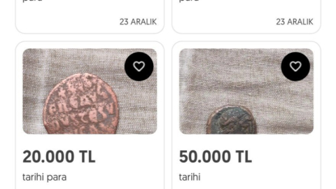 Tarihi sikkeleri internet üzerinden satışa çıkardılar