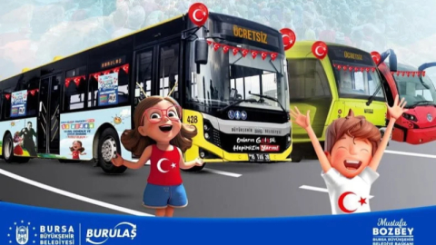Bursa'da 23 Nisan'da ulaşım ücretsiz!