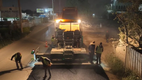 Bursa'da Çalı-Kayapa yolu gece gündüz demeden tamamlandı