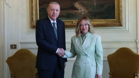Cumhurbaşkanı Erdoğan, İtalya Başbakanı Meloni ile görüştü