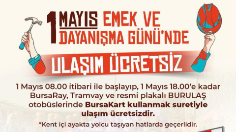 1 Mayıs'ta ulaşım ücretsiz