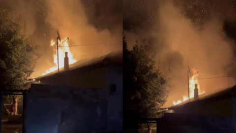 Bursa’da ahır alevlere teslim oldu