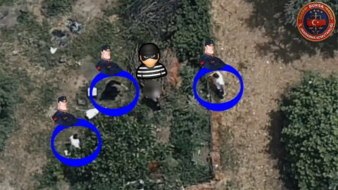 7,5 yıl hapisle aranan şahıs dron ile takip edilip yakalandı