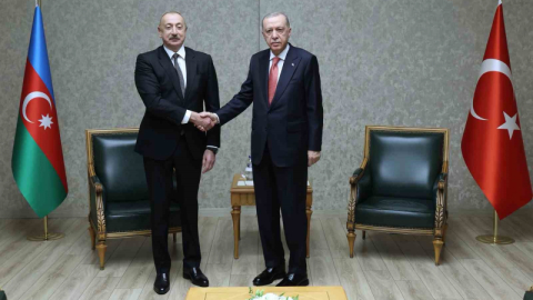 Cumhurbaşkanı Erdoğan, Azerbaycan Cumhurbaşkanı Aliyev ile görüştü