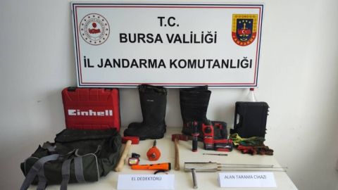 Bursa’da kaçak kazıya suçüstü