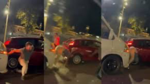 Yol verme kavgası büyüyünce araçla ezmeye çalıştı