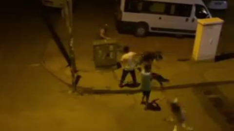 Kavga ettiği kişiye kaldırım taşıyla saldırdı