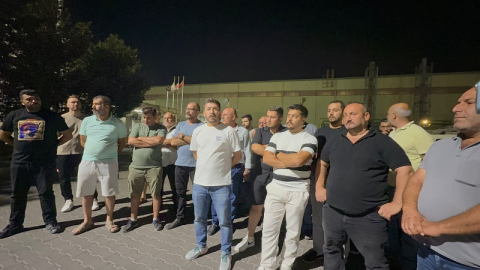 Gemlik'te liman sahasında iş durdu