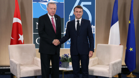 Cumhurbaşkanı Erdoğan, Fransa Cumhurbaşkanı Macron ile görüştü