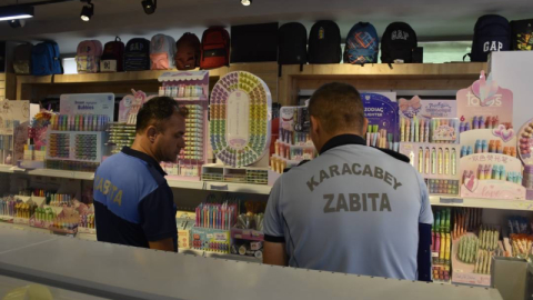 Karacabey Zabıta ekiplerinden okul öncesi kırtasiye denetimi
