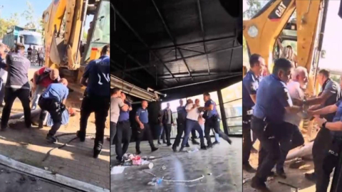 Büyükşehir'in kafeterya yıkımında kavga çıktı