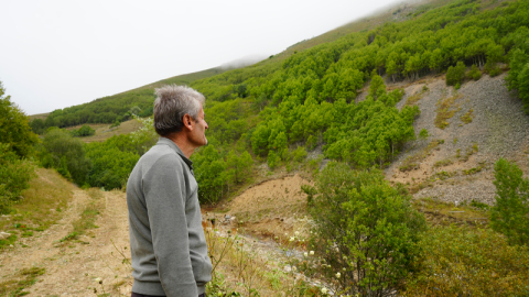 Gümüşhane’de emekli imam kendi imkânlarıyla köyüne 50 bin ağaç dikti