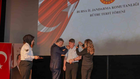 Bursa’da jandarma personeli için rütbe terfi töreni düzenlendi