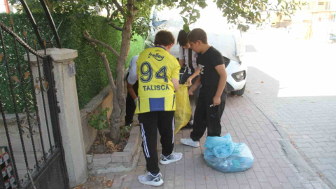 Çevreci çocuklardan örnek davranış