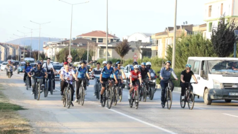 İnegöl'de pedallar 'Zaferden Kurtuluşa' çevrildi