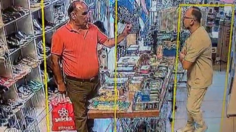 Müşteri gibi geldiği mağazadan ayakkabıyı  çaldı