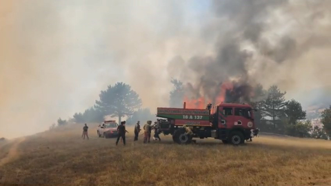 Orhaneli'deki orman yangın kontrol altına alındı