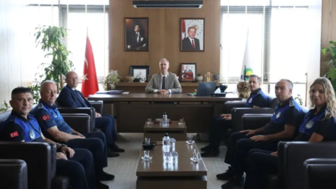İnegöl Zabıtası'ndan Başkan Taban'a ziyaret