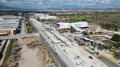 İnegöl'ün yeni kavşağında sona gelindi