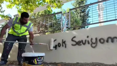 Yenişehir'den duvar yazılarına karşı belediyeden ilginç çalışma