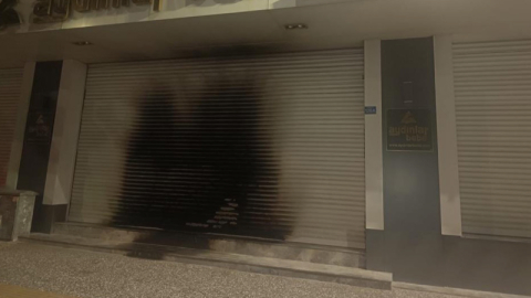 Yıldırım'da mağazayı ateşe veren şahıs video çekti