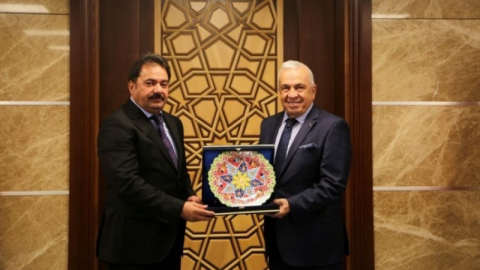 Başkan Şadi Özdemir'den Emniyet Müdürü Gökce'ye hayırlı olsun ziyareti