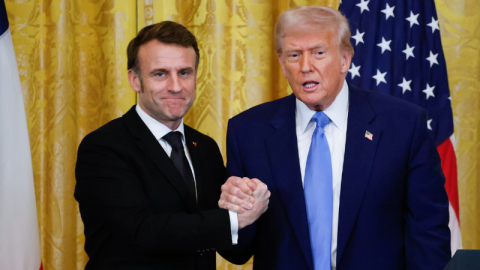 Trump ve Macron görüşmesinde Filistin anlaşmazlığı