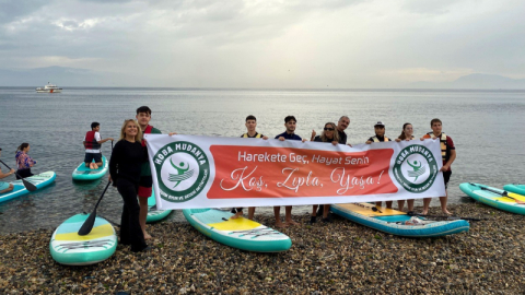 Öğrenciler suda dengede durmayı öğrendiler